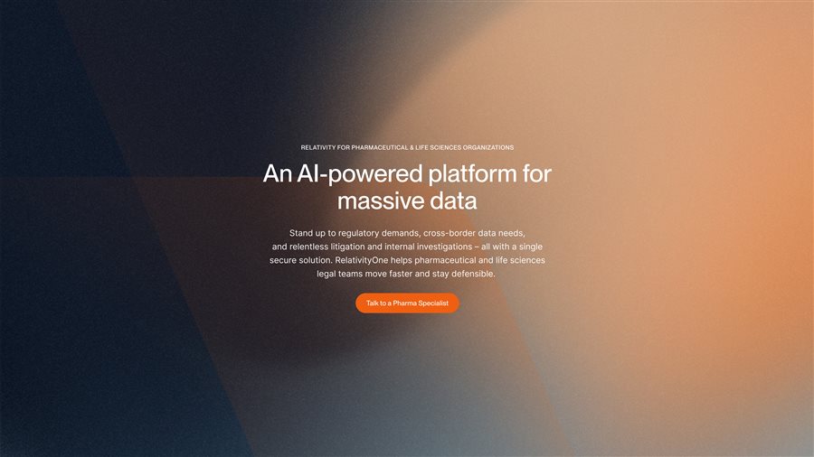 Immersive — centered example: Industries — Pharma